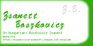 zsanett boszkovicz business card